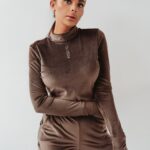 Komplet welurowy Ola Voga Warm Mood brązowy