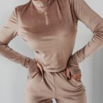 Komplet welurowy Ola Voga Warm Mood c.beżowy