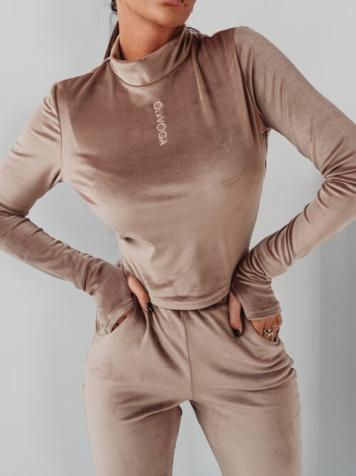 Komplet welurowy Ola Voga Warm Mood c.beżowy