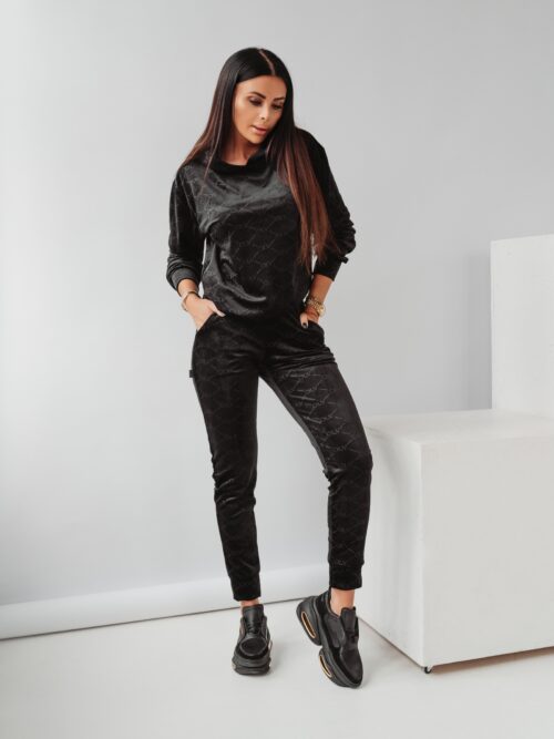 Komplet welurowy Multi Olv Women Ola Voga czarny