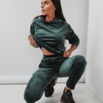 Komplet welurowy Multi Olv Women Ola Voga butelkowa zieleń