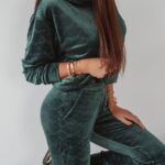 Komplet welurowy Multi Olv Women Ola Voga butelkowa zieleń