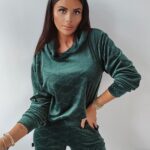 Komplet welurowy Multi Olv Women Ola Voga butelkowa zieleń