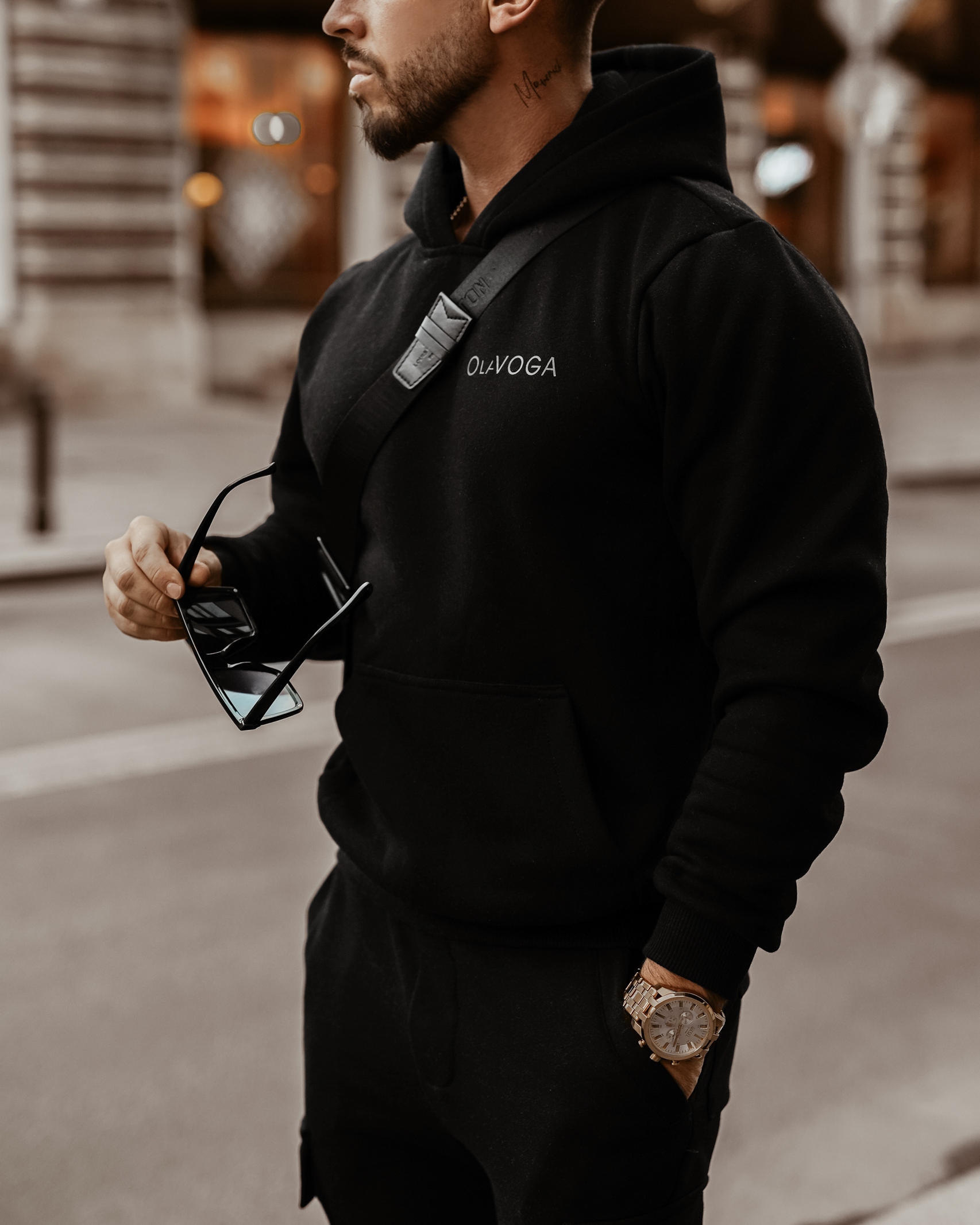 Bluza męska bawełniana Ola Voga Your Comfort czarna