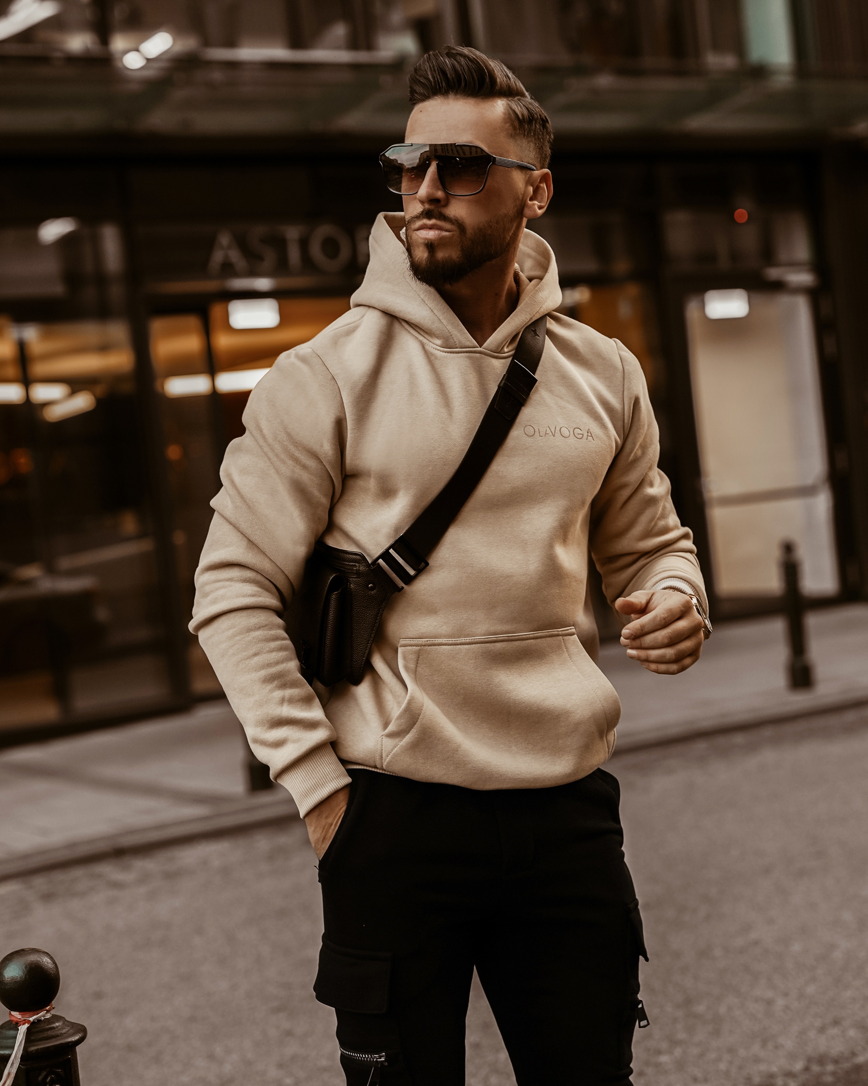 Bluza męska bawełniana Ola Voga Your Comfort j.beżowa