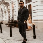 -wyprzedane- Komplet męski welurowy Ola Voga Multi Olv Man czarny