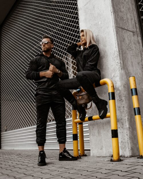 -wyprzedane- Komplet męski welurowy Ola Voga Multi Olv Man czarny