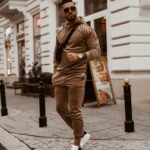 Komplet męski welurowy Ola Voga Multi Olv Man beżowy