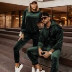 Komplet męski welurowy Ola Voga Multi Olv Man butelkowa zieleń