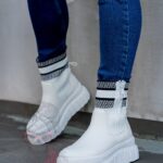 Botki skarpety Madam Molitio białe