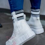 Botki skarpety Madam Molitio białe