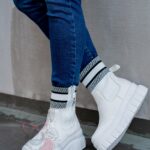 Botki skarpety Madam Molitio białe