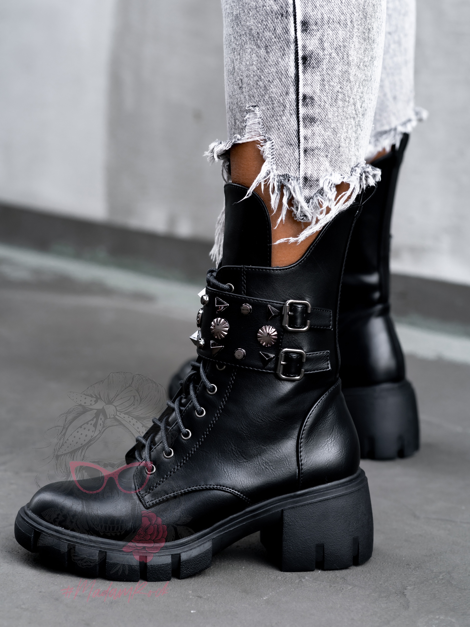 Workery matowe Fagelo Rock czarne