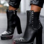 Botki na słupku Rock Bond czarne