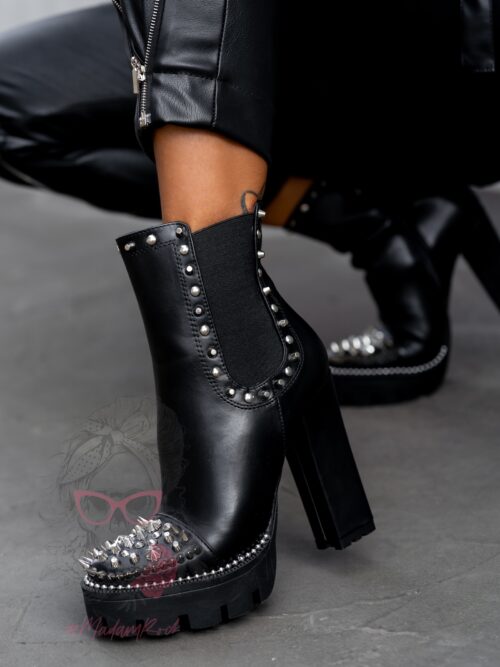 Botki na słupku Rock Bond czarne