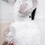 Spódniczka mini z piór Angel biała