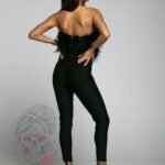 Top z piór premium Exclusivo czarny