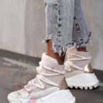 Sneakersy z kożuszkiem Madam Abrigo beżowe