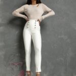 Sweterek metaliczny Lalido jasnozłoty