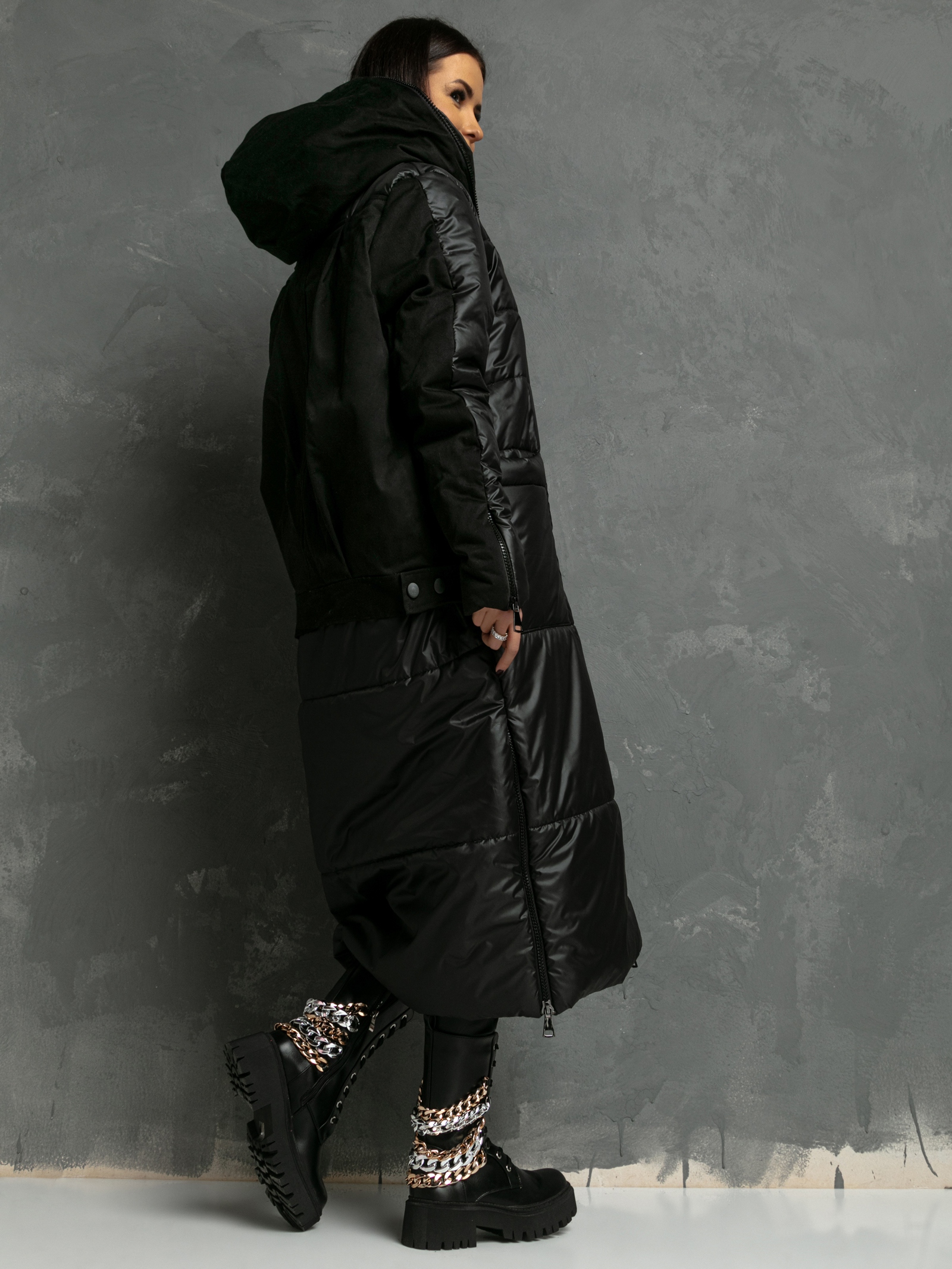 Kurtka płaszcz oversize Goodes czarny