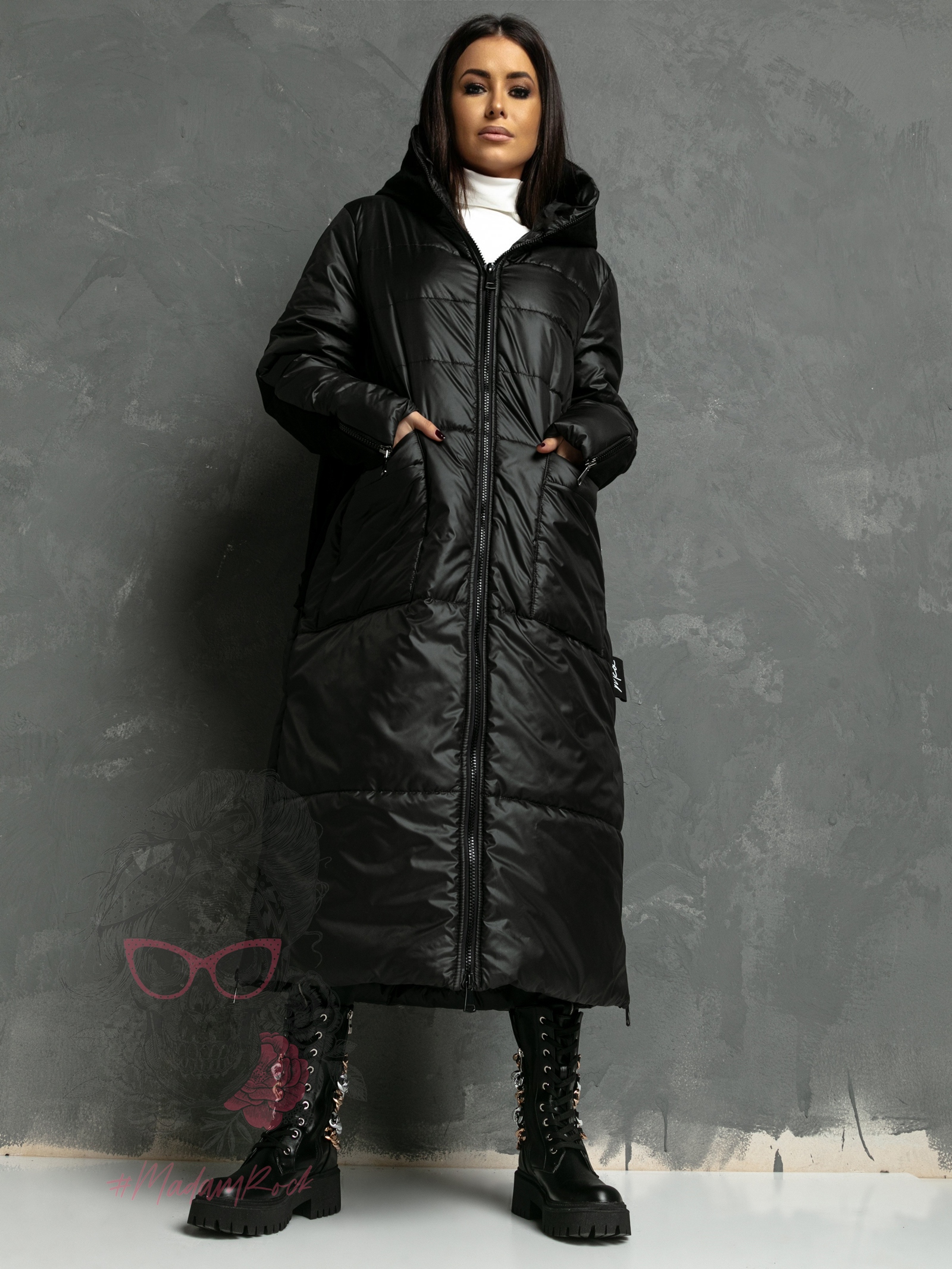 Kurtka płaszcz oversize Goodes czarny