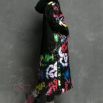 Kurtka płaszcz oversize Goodes graffiti kolorowy
