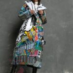 Kurtka długa/ płaszcz My Town kolorowy