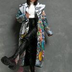 Kurtka długa/ płaszcz My Town kolorowy