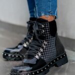 Botki Madam Garra czarne lakierowane