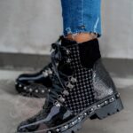 Botki Madam Garra czarne lakierowane