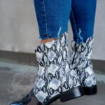 Botki skórzane Madam Senzillo wężowe