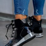 Sneakersy skórzane Lady Negre czarne