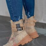 Botki sneakers Rock Claps beżowe