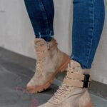 Botki sneakers Rock Claps beżowe