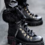 Workery z futrem Madam Kazarra III czarne