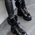 Workery z futrem Madam Kazarra III czarne