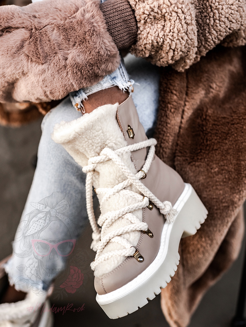 Śniegowce z kożuszkiem Aries Rock cappuccino