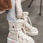 Śniegowce z kożuszkiem Aries Rock beżowe