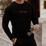 Bluzka męska longsleeve Minimalist Man Ola Voga czarna