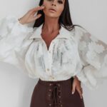 Koszula koronkowa Autumn Flowers Ola Voga ecru