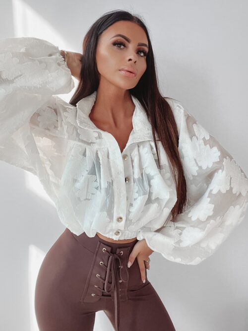 Koszula koronkowa Autumn Flowers Ola Voga ecru