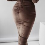 Spódnica ołówkowa Soft Colors Ola Voga brązowa