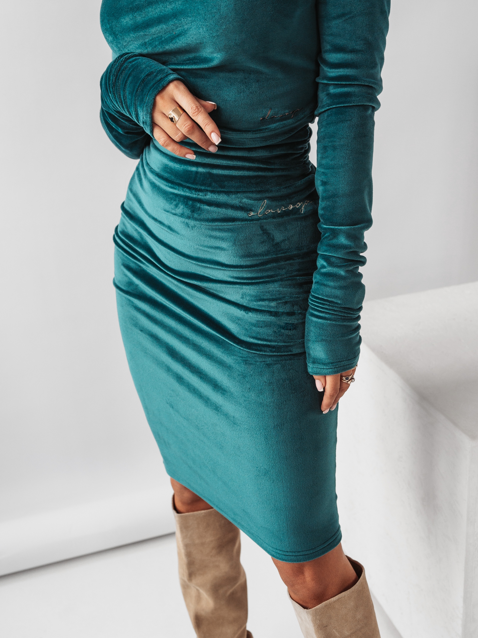 Spódnica ołówkowa Soft Colors Ola Voga butelkowa zieleń Spódnica ołówkowa Soft Colors Ola Voga butelkowa zieleń