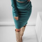 Spódnica ołówkowa Soft Colors Ola Voga butelkowa zieleń