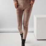 Legginsy welurowe Ola Voga Deep Velvet c.beżowe