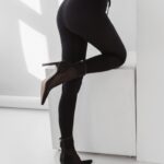 Legginsy z wyższym stanem Eyelets Ola Voga czarne