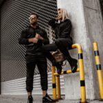 Komplet męski welurowy Ola Voga Multi Olv Man czarny