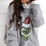 Bluza świąteczna Madam Grinch szara