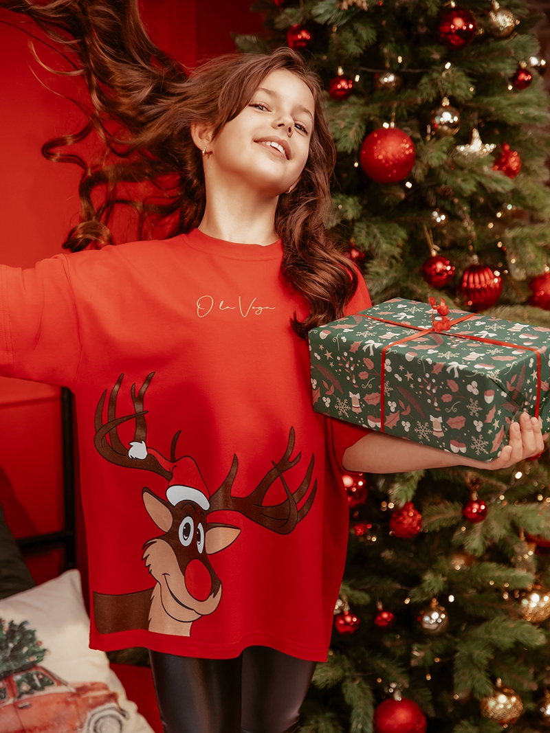 T-shirt dziecięcy Mom & Kid-Shirt czerwony T-shirt dziecięcy Mom & Kid-Shirt czerwony