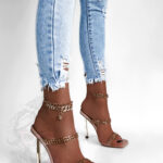 Klapki szpilki Madam Beibes beżowe